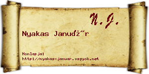 Nyakas Január névjegykártya